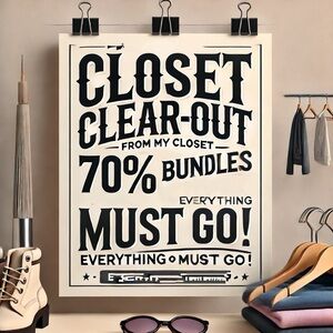 Closet Clear-Out!! 70off on bundles!!